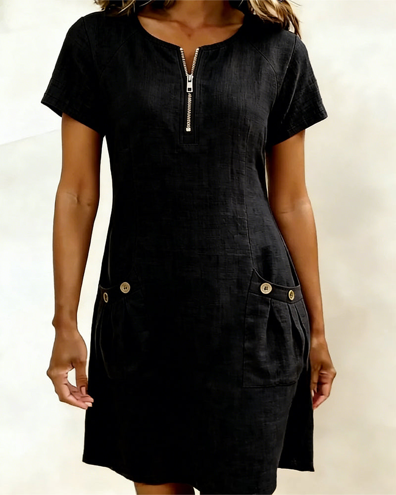 Lura Cotton dress with zipper