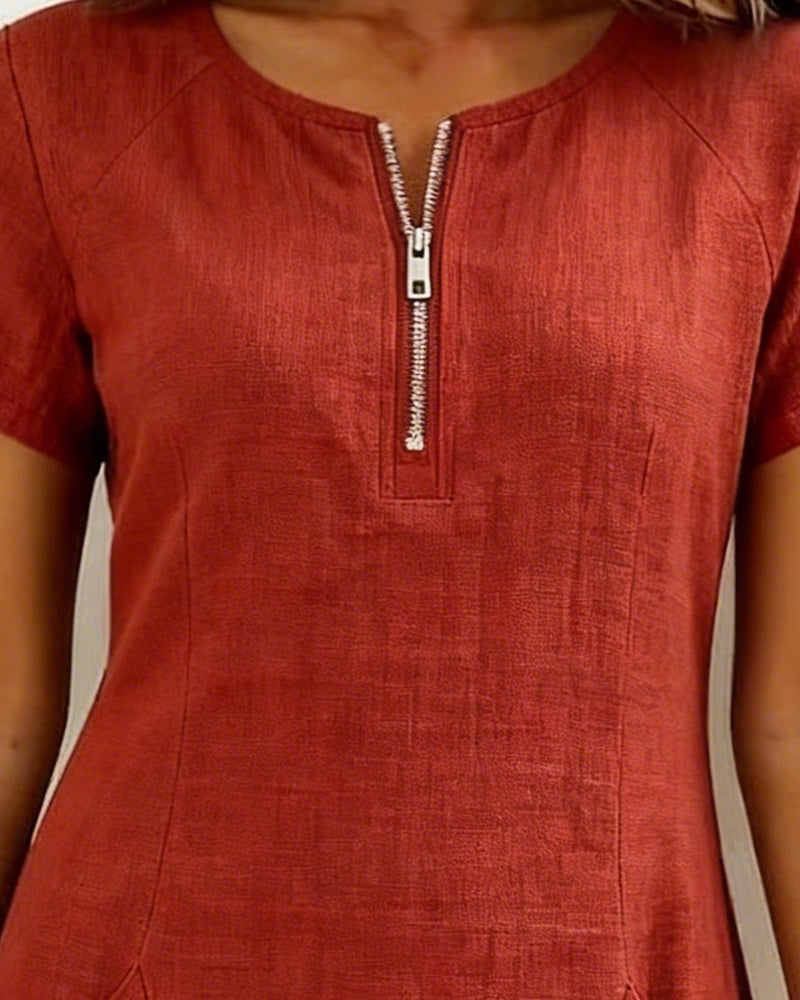 Lura Cotton dress with zipper