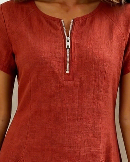 Lura Cotton dress with zipper