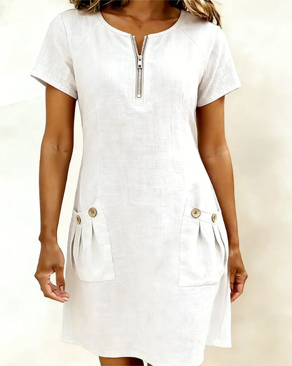 Lura Cotton dress with zipper