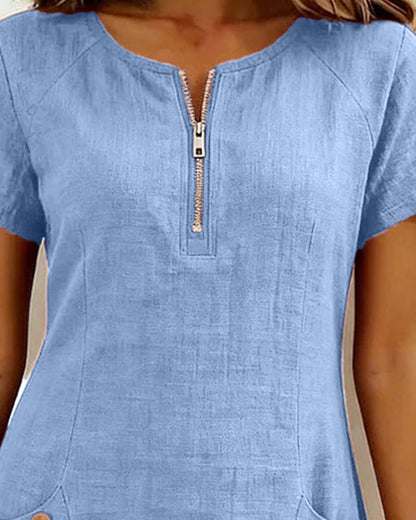 Lura Cotton dress with zipper