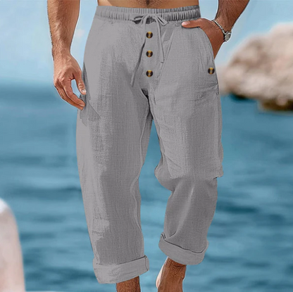 Edward Linen Drawstring Trousers