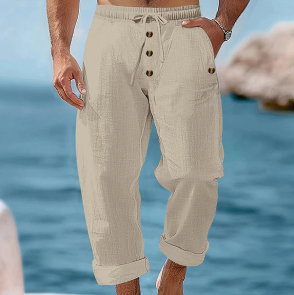 Edward Linen Drawstring Trousers