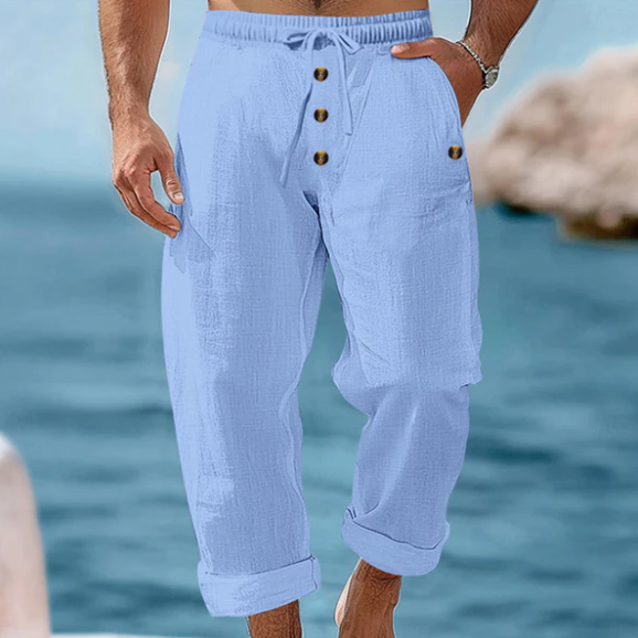 Edward Linen Drawstring Trousers