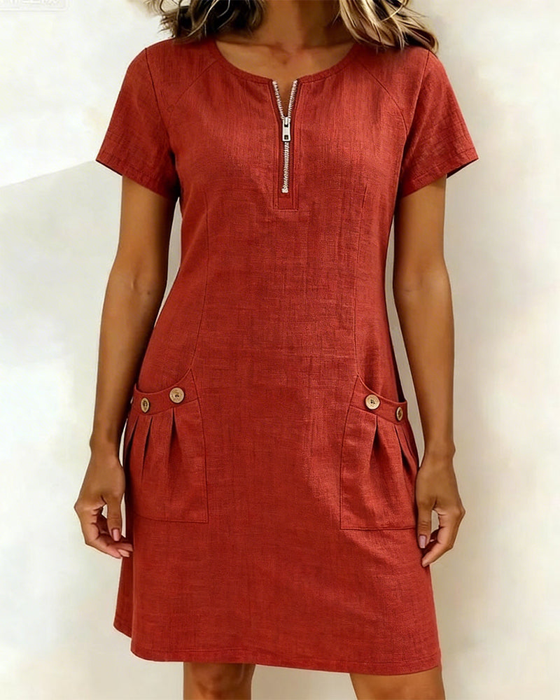 Lura Cotton dress with zipper